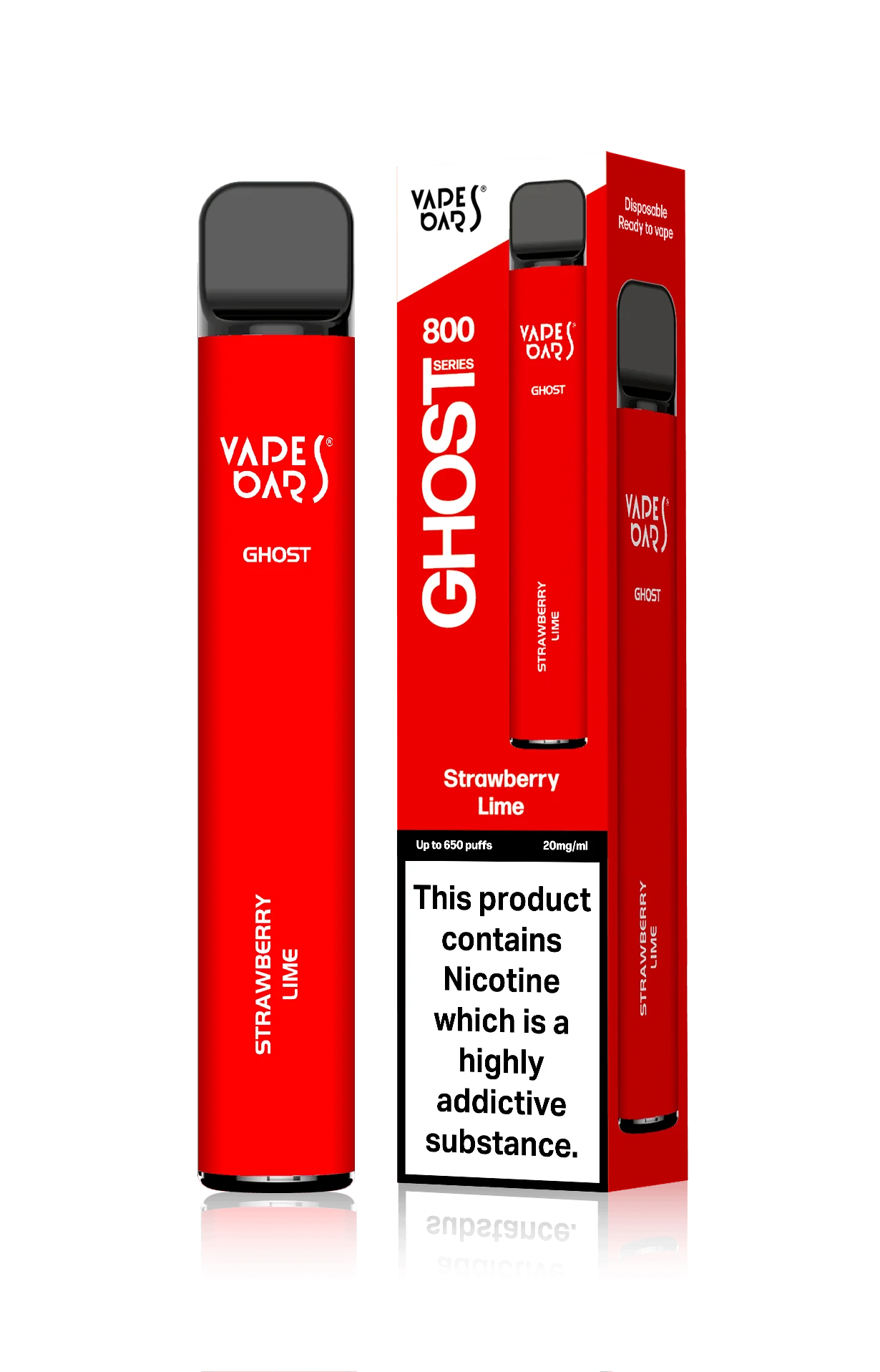 Vape Bar Ghost 800 – Einweg E-Shisha 650 Züge - Strawberry Lime