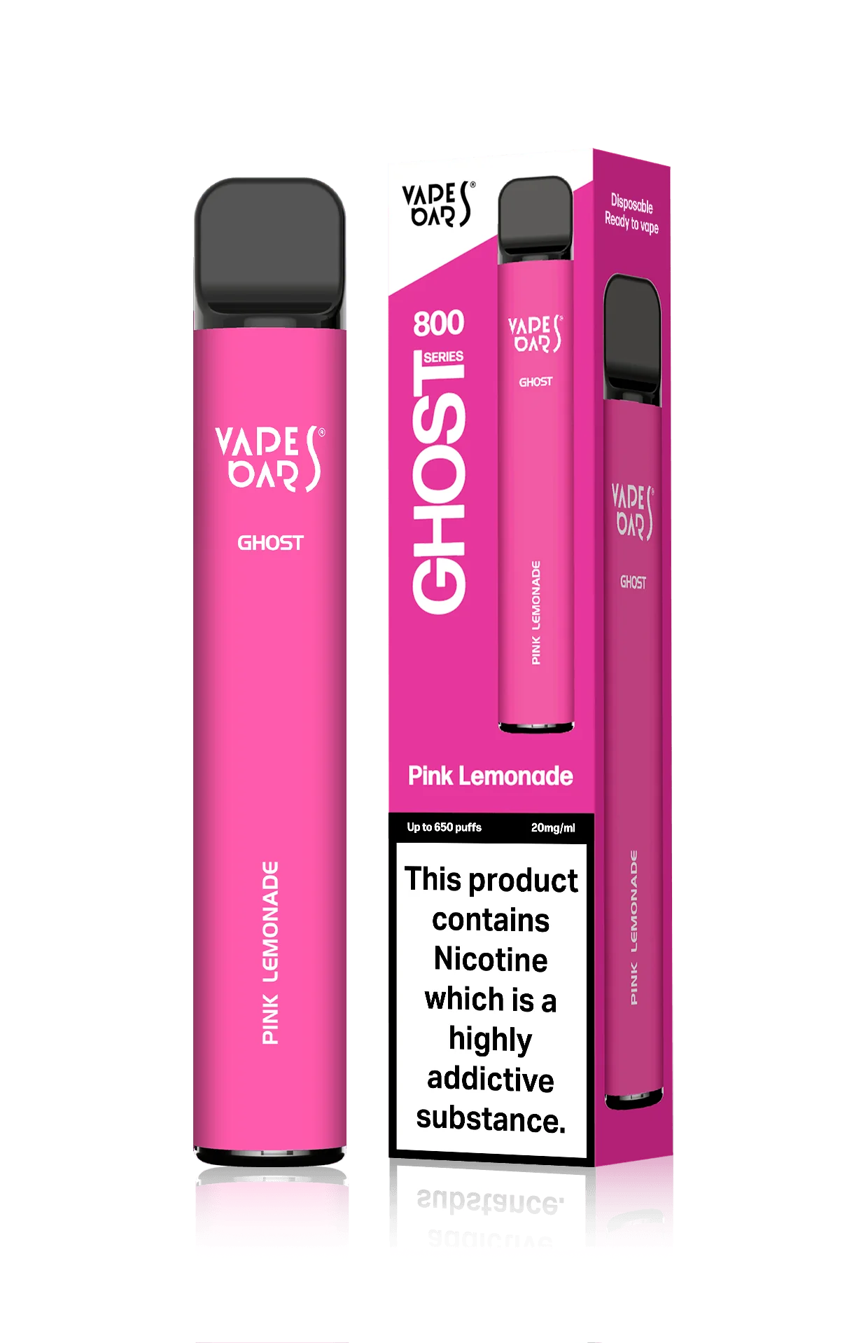 Vape Bar Ghost 800 – Einweg E-Shisha 650 Züge - Pink Lemonade