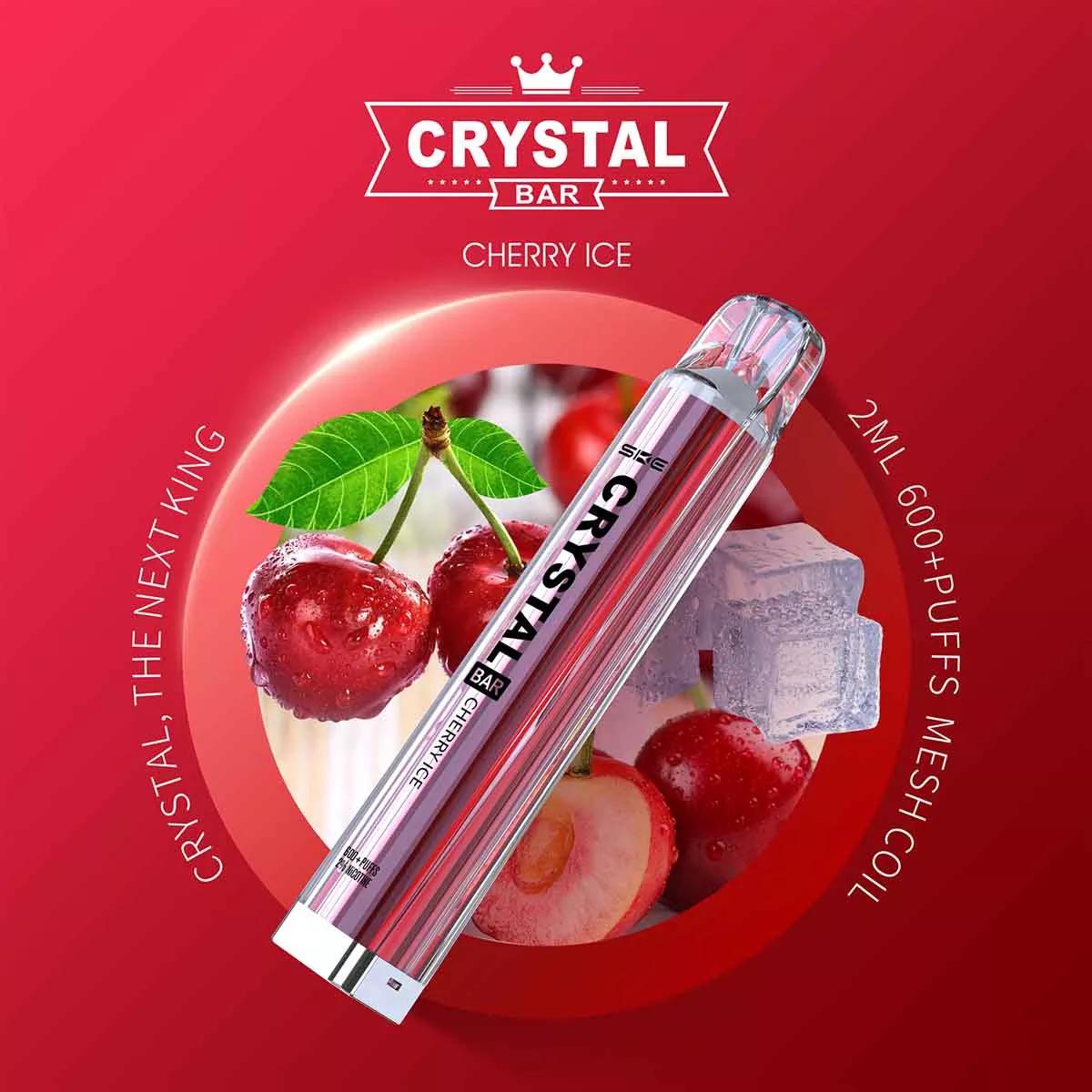 Crystal Bar – Einweg E-Shisha 600 Züge - Cherry Ice