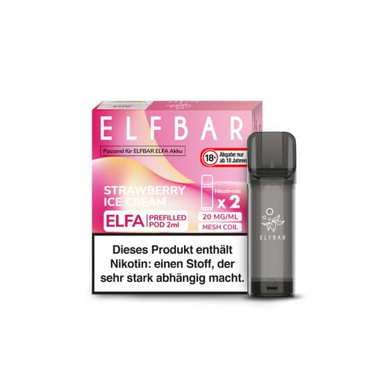 Elf Bar Elfa Strawberry Ice Cream 2x Pods 600 Züge