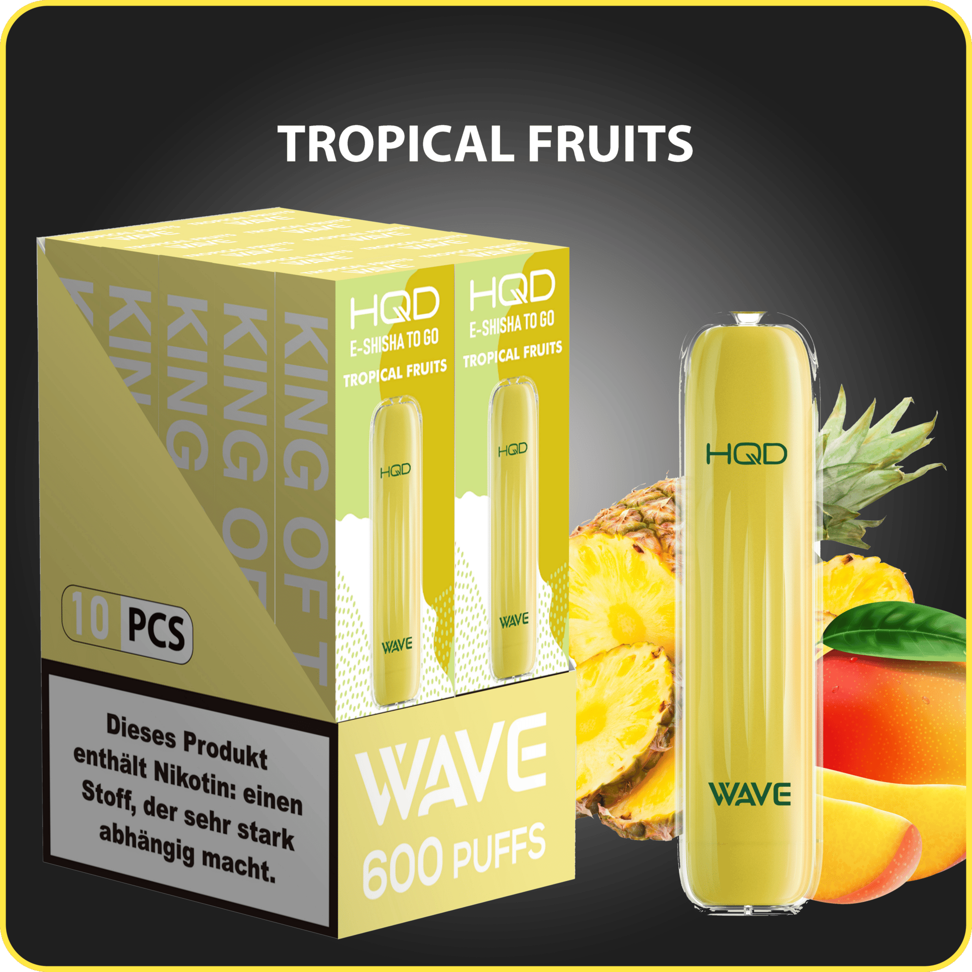 HQD WAVE 600 Züge Einweg Tropical Fruits