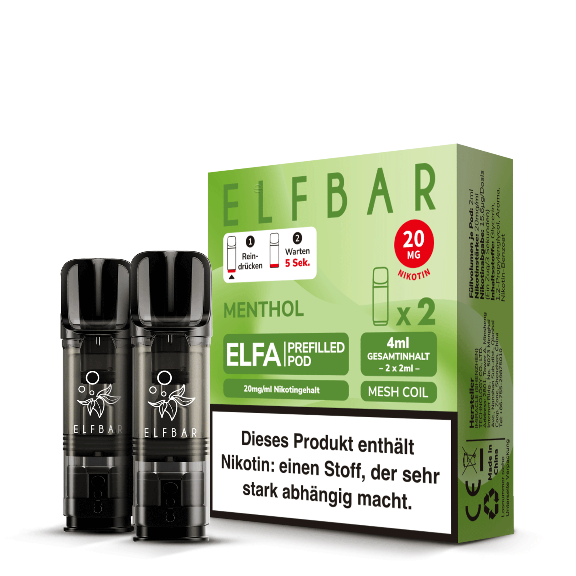 Elf Bar Elfa 2x 600 Menthol