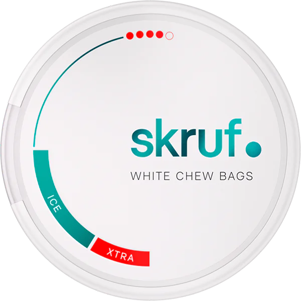 Skruf Ice #4 Xtra Strong White Chew Bags Kautabak