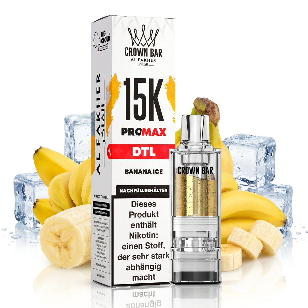 AL FAKHER CROWN BAR 15K PRO MAX - BANANA ICE - POD