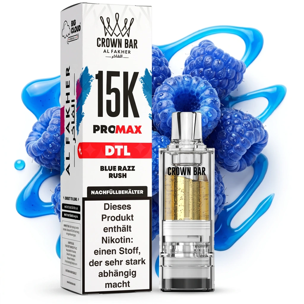AL FAKHER CROWN BAR 15K PRO MAX - BLUE RAZZ RUSH – POD
