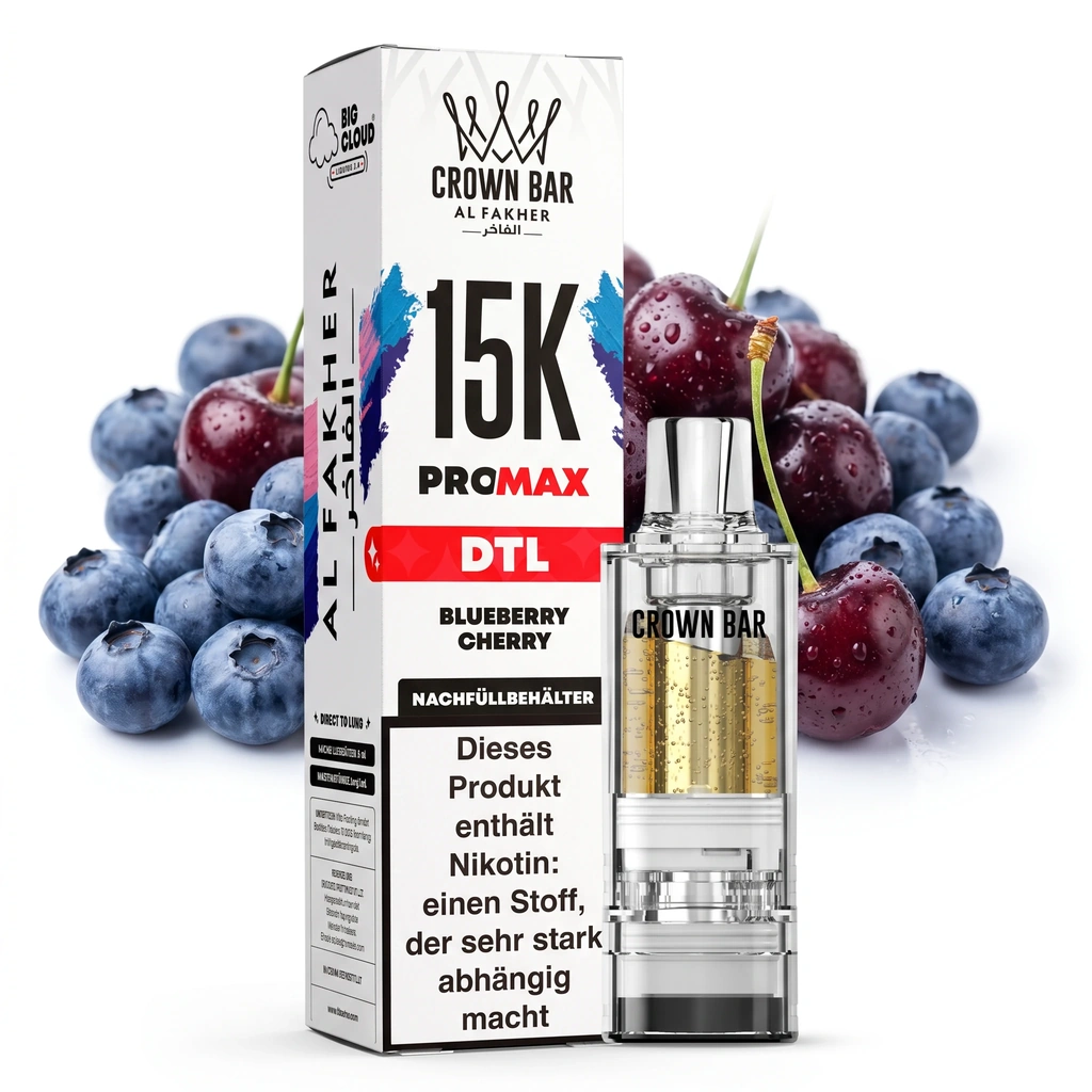 AL FAKHER CROWN BAR 15K PRO MAX - BLUEBERRY CHERRY – POD
