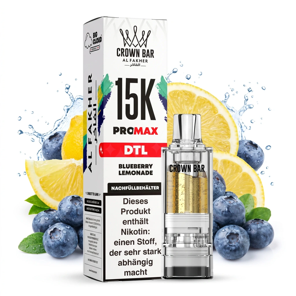 AL FAKHER CROWN BAR 15K PRO MAX - BLUEBERRY LEMONADE – POD
