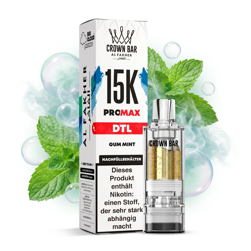 AL FAKHER CROWN BAR 15K PRO MAX - GUM MINT - POD