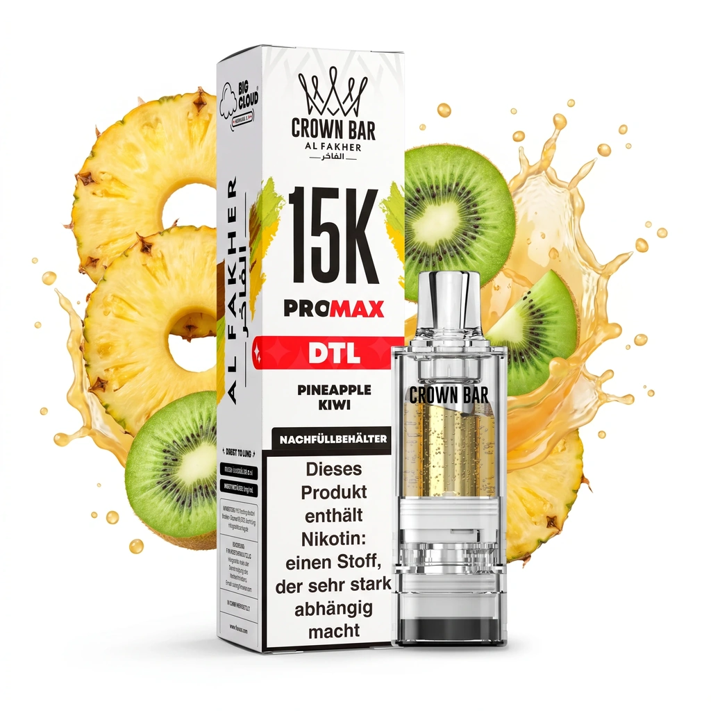 AL FAKHER CROWN BAR 15K PRO MAX - PINEAPPLE KIWI – POD