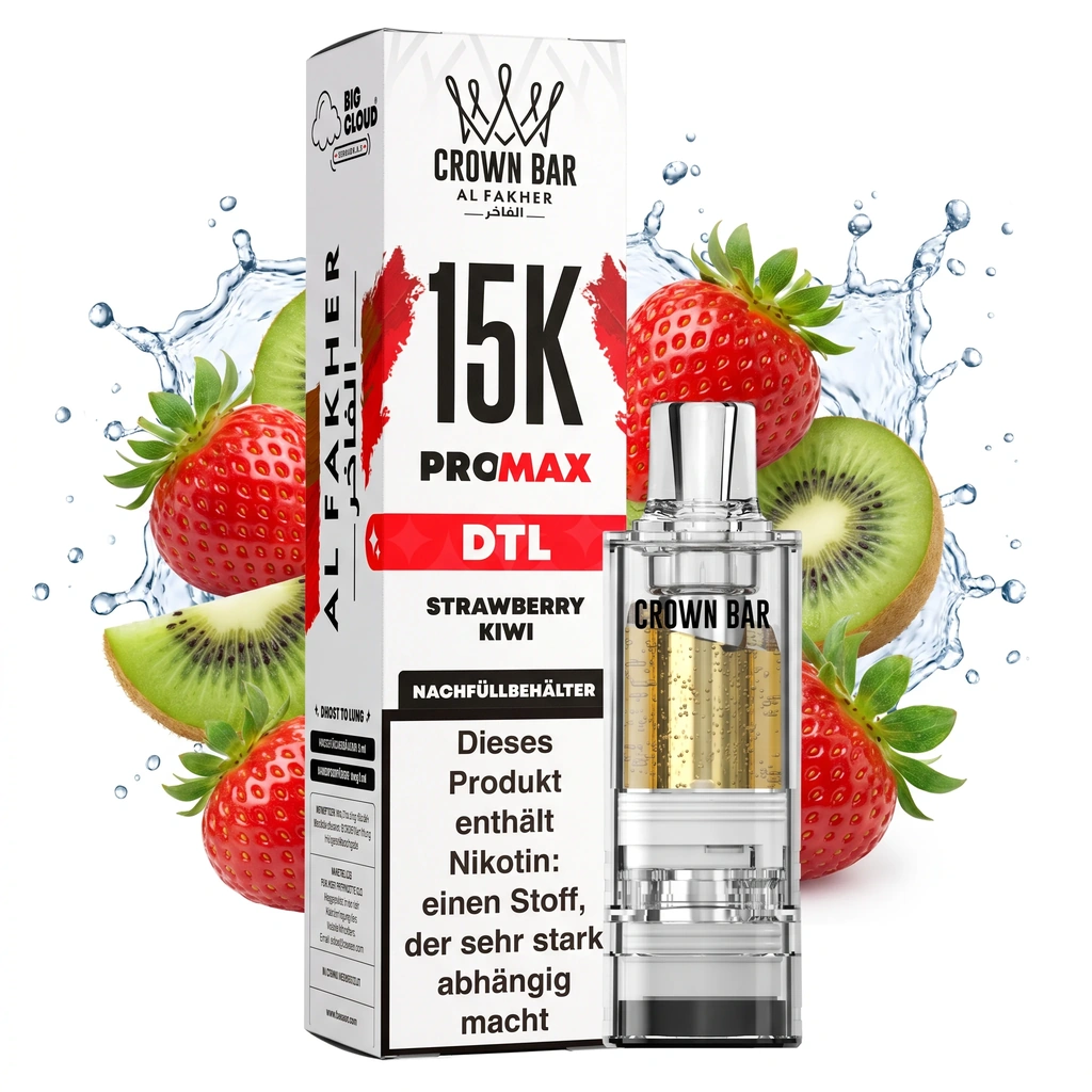 AL FAKHER CROWN BAR 15K PRO MAX - STRAWBERRY KIWI – POD