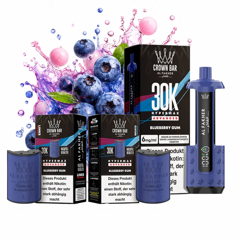 AL FAKHER 30K HYPERMAX – BLUEBERRY GUM