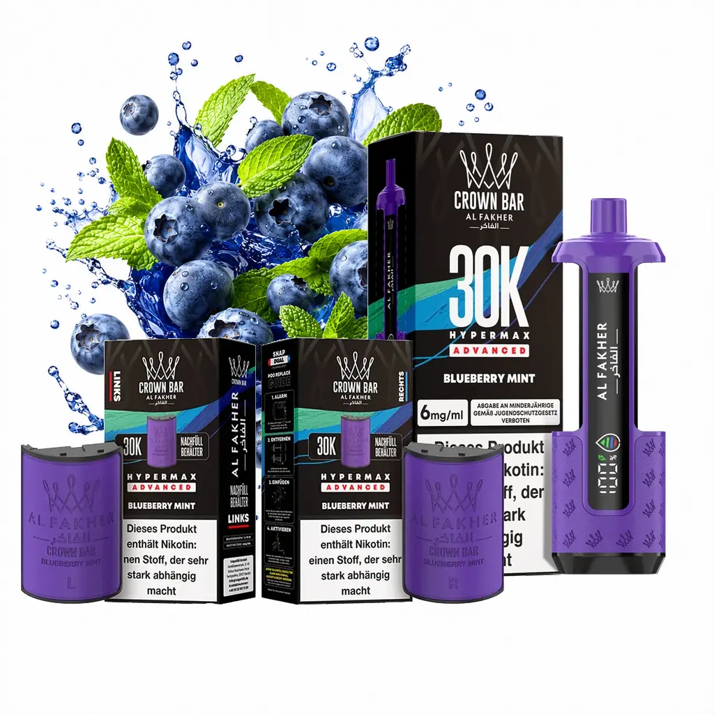 AL FAKHER 30K HYPERMAX – BLUEBERRY MINT