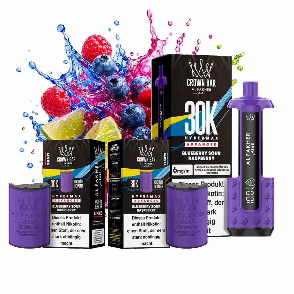 AL FAKHER 30K HYPERMAX – BLUEBERRY SOUR RASPBERRY