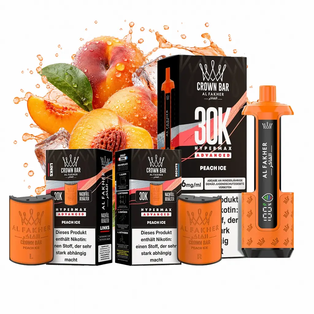 AL FAKHER 30K HYPERMAX – Peach Ice