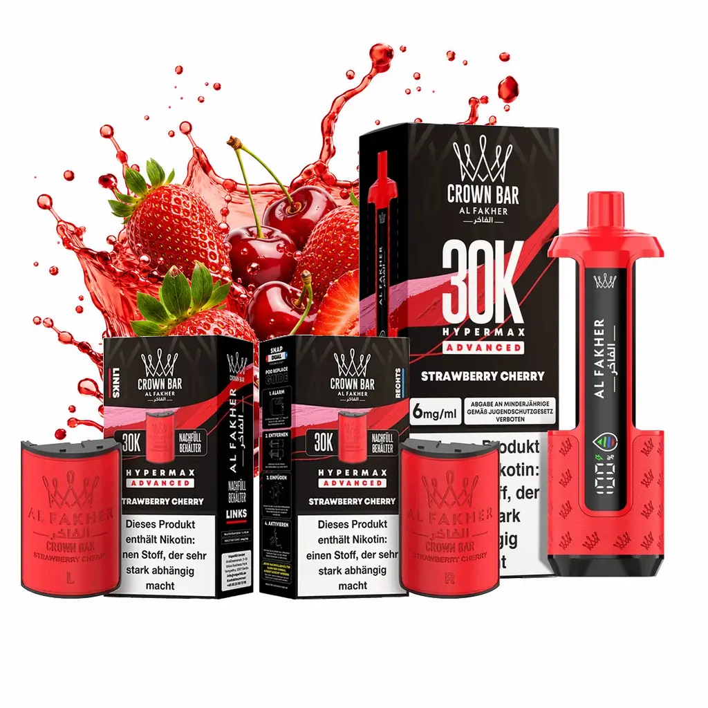 AL FAKHER 30K HYPERMAX – Strawberry Cherry