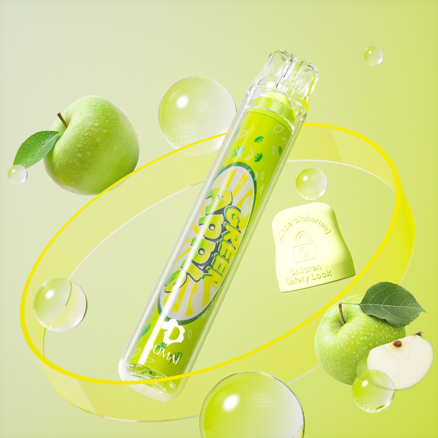 Dumai - 600 Züge - Green Apple - Stick