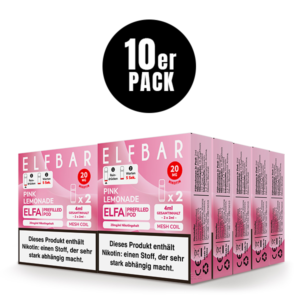 10er Pack - Elfbar - ELFA – Pink Lemonade
