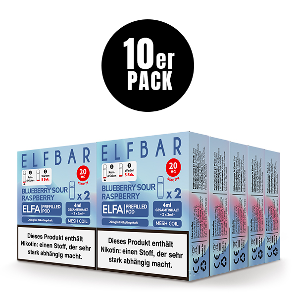 10er Pack - ELFA – Blueberry Sour Raspberry