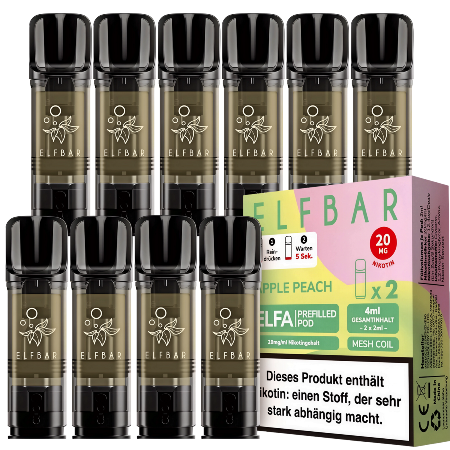 10er Pack - ELFA – Apple Peach Pods