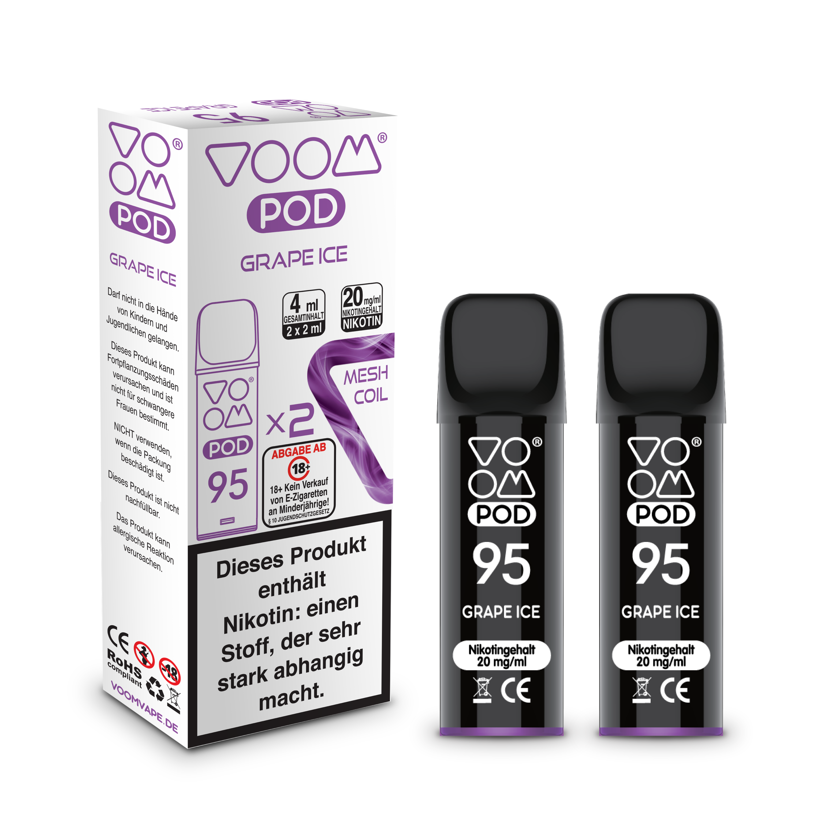 Voom Pod Grape Ice 2x 600
