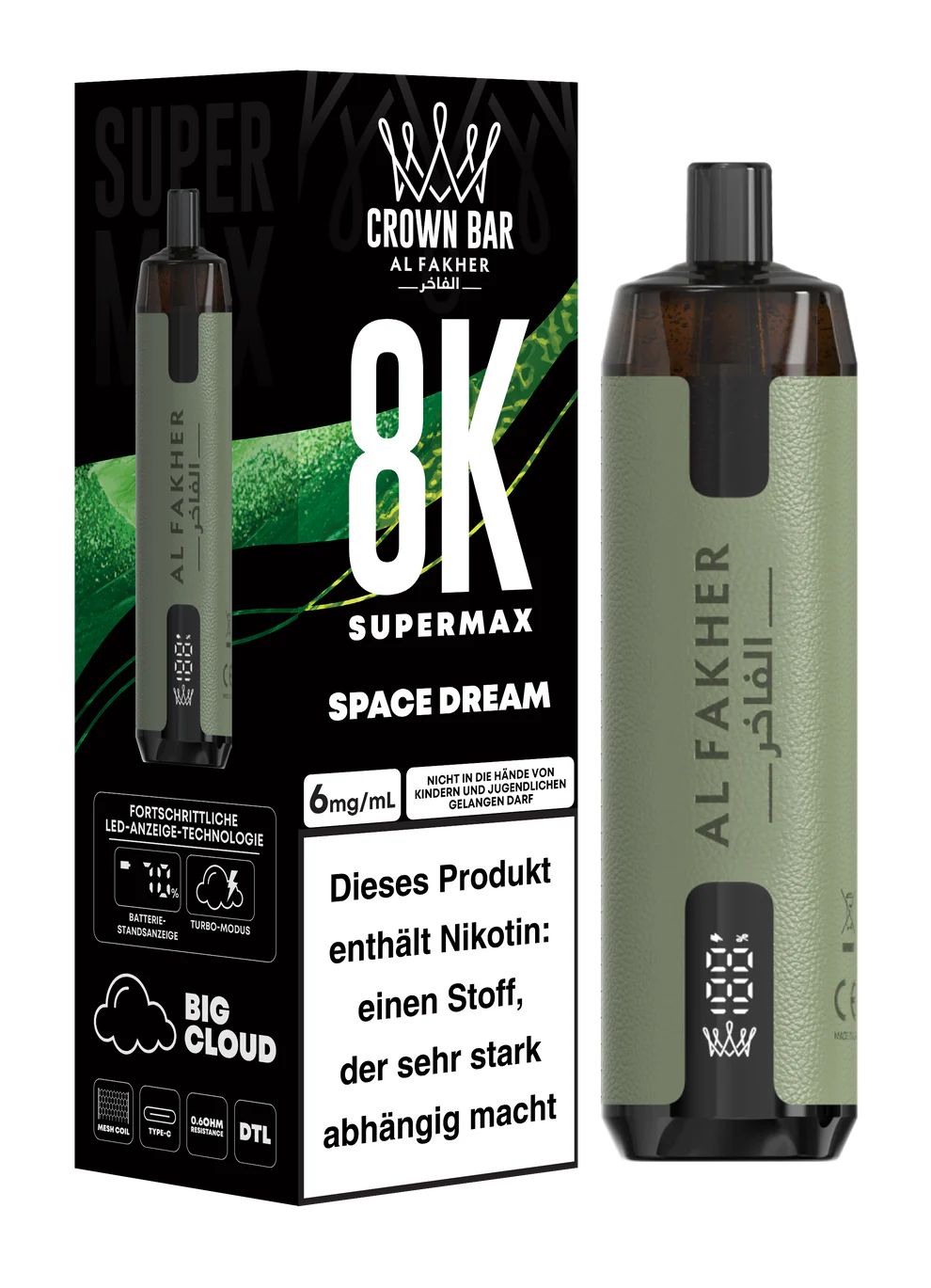Alfakher 8k Crown Bar Supermax Space Dream