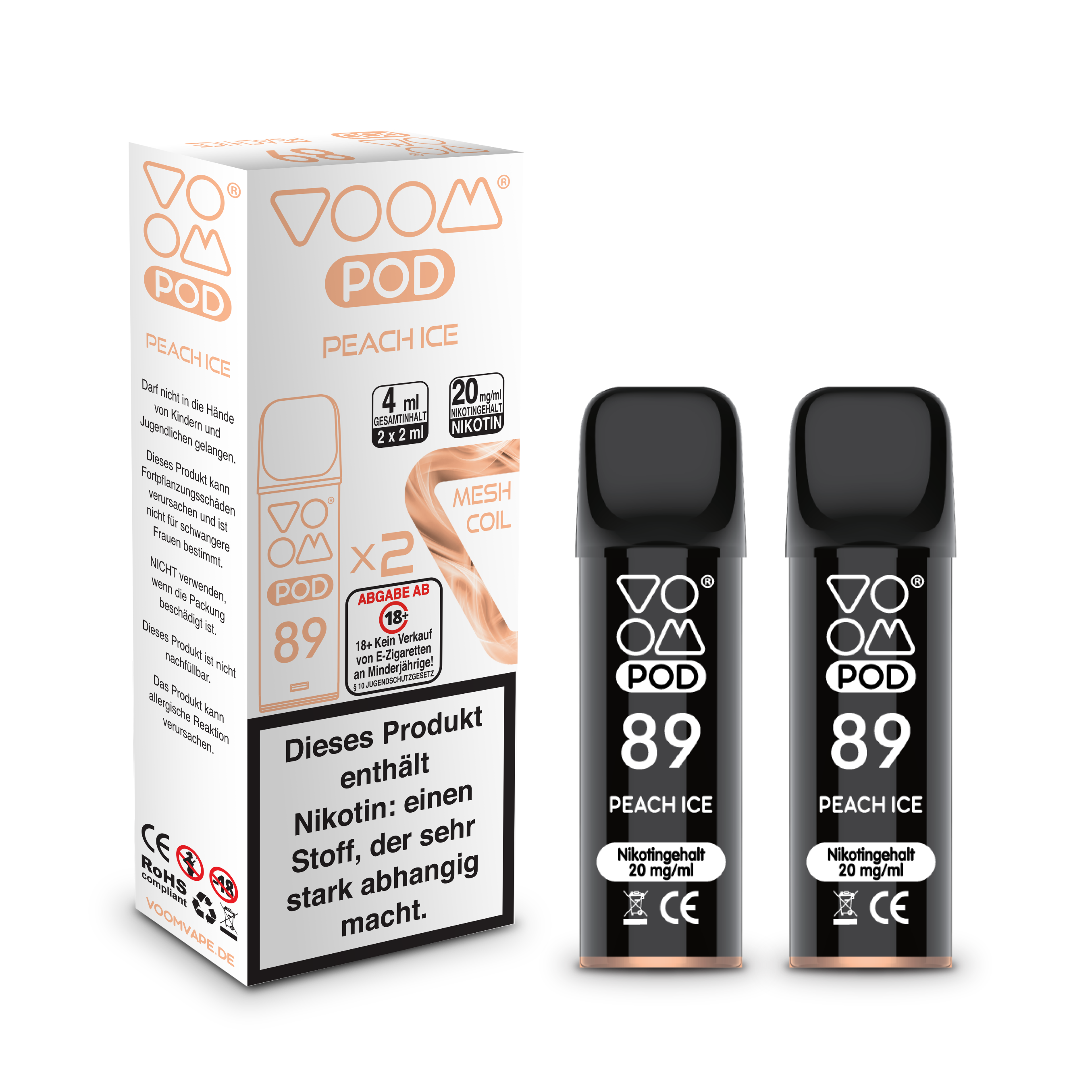 Voom Pod Peach Ice 2x 600 Züge