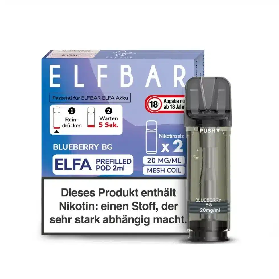 Elf Bar Elfa 2x 600 Züge Blueberry Bubblegum