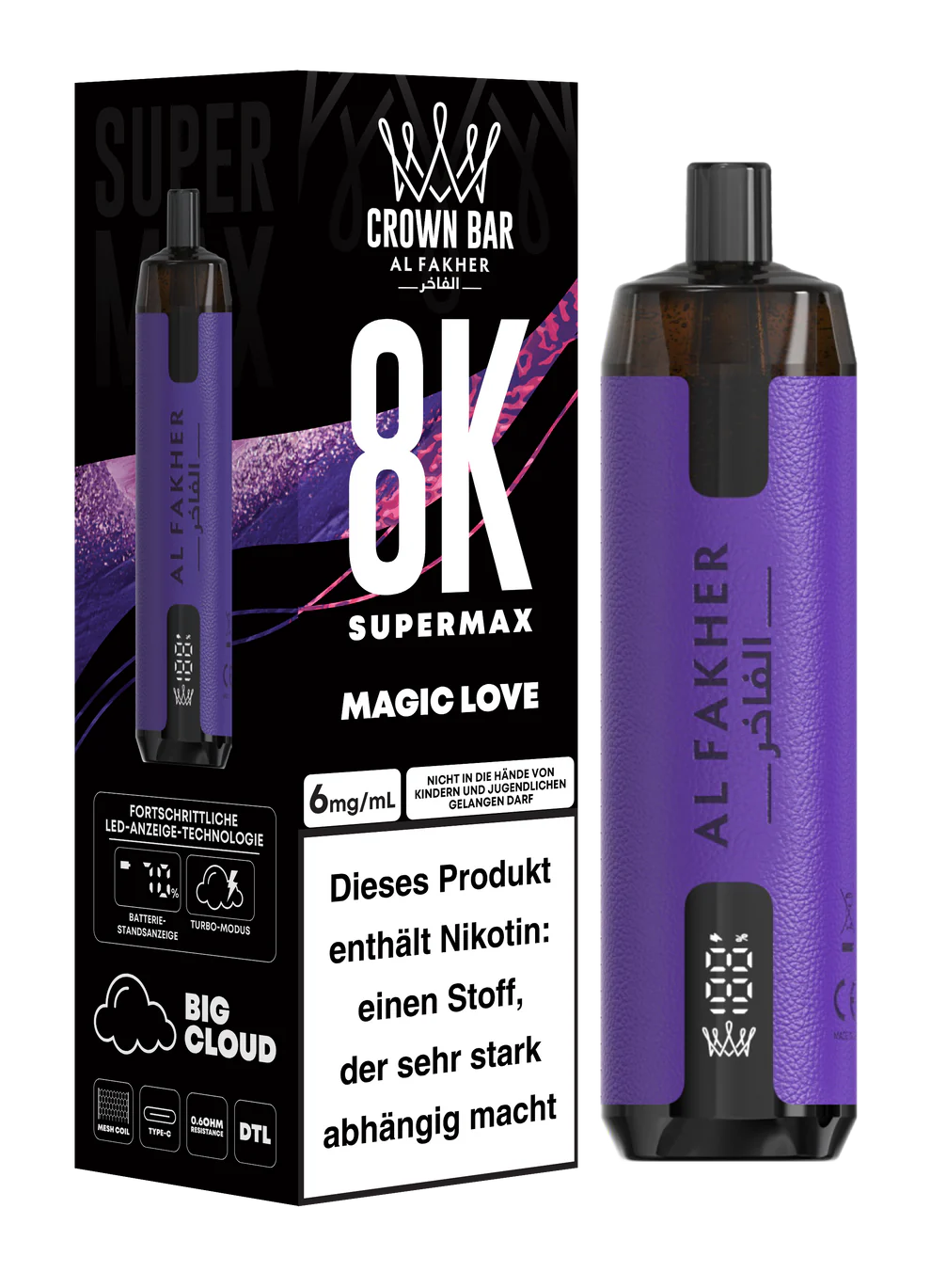 Alfakher 8k Crown Bar Supermax Magic Love