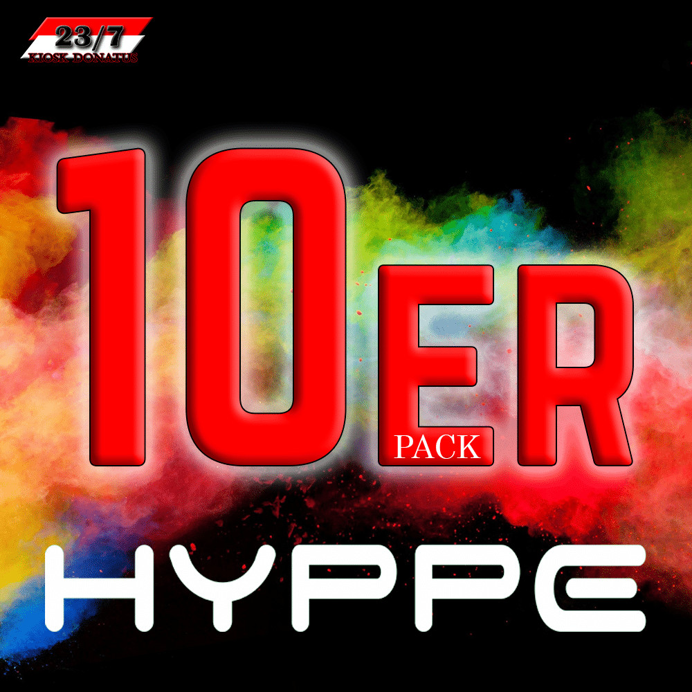10er Pack - Hyppe – Strawberry Watermelon Hubba Bubba