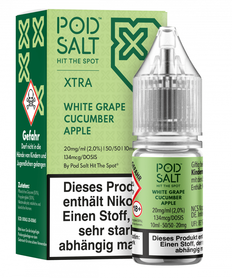 PodSalt Xtra - White Grape Cucumber Apple – 20mg/ml