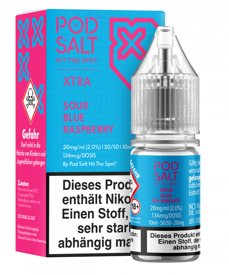 PodSalt Xtra - Sour Blue Raspberry – 20mg/ml
