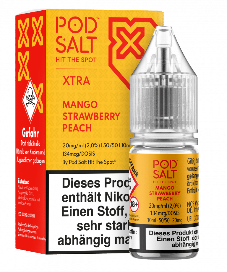 PodSalt Xtra - Mango Strawberry Peach – 20mg/ml