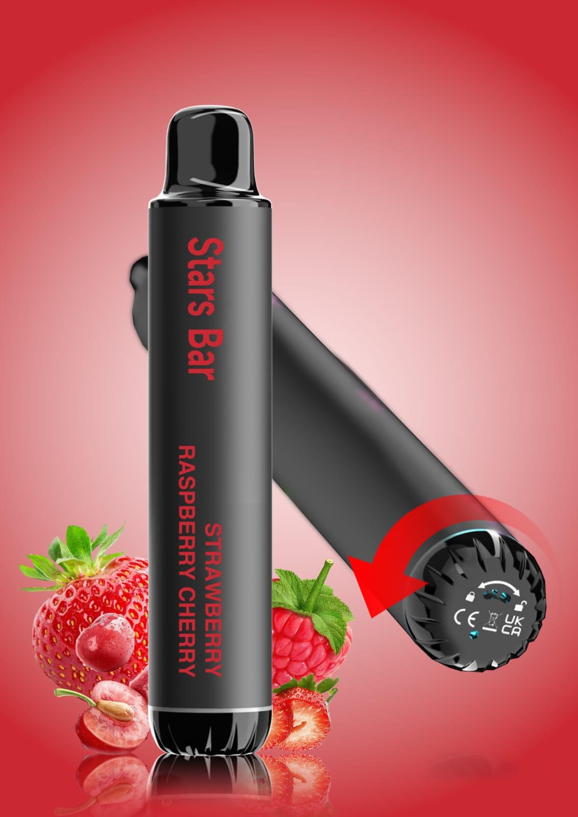 Stars Bar 1500 600 Züge Strawberry Raspberry Cherry