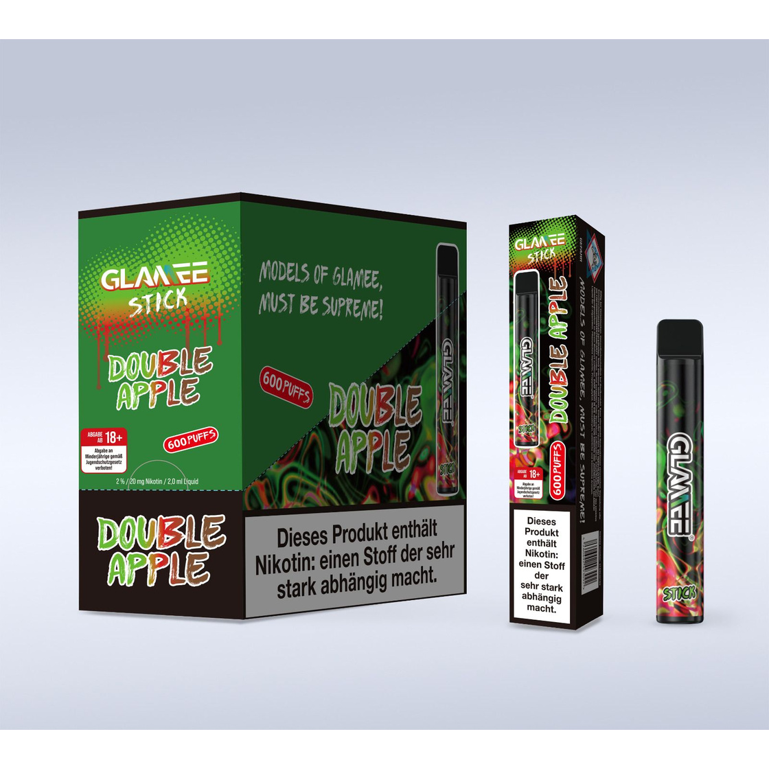 Smokah Glamee – Einweg E-Shisha 600 Züge - Double Apple