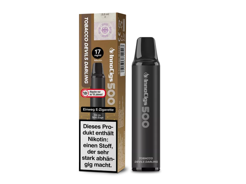 Innocigs 500 – Einweg E-Shisha 600 Züge - Tobacco Devils Darlings