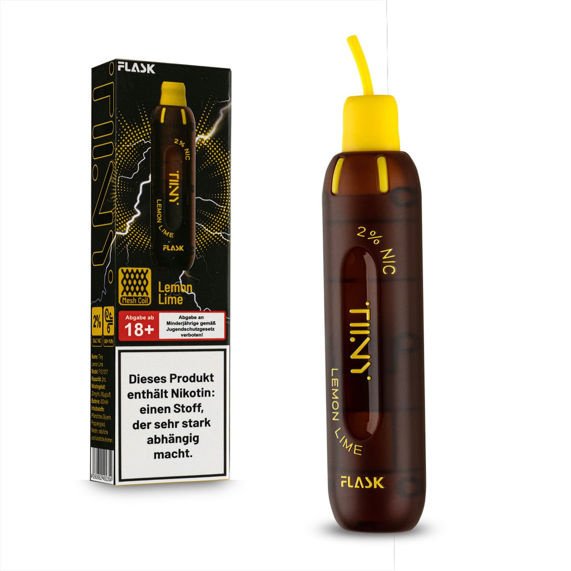 Tiny Flask – Einweg E-Shisha 600 Züge - Lemon Lime