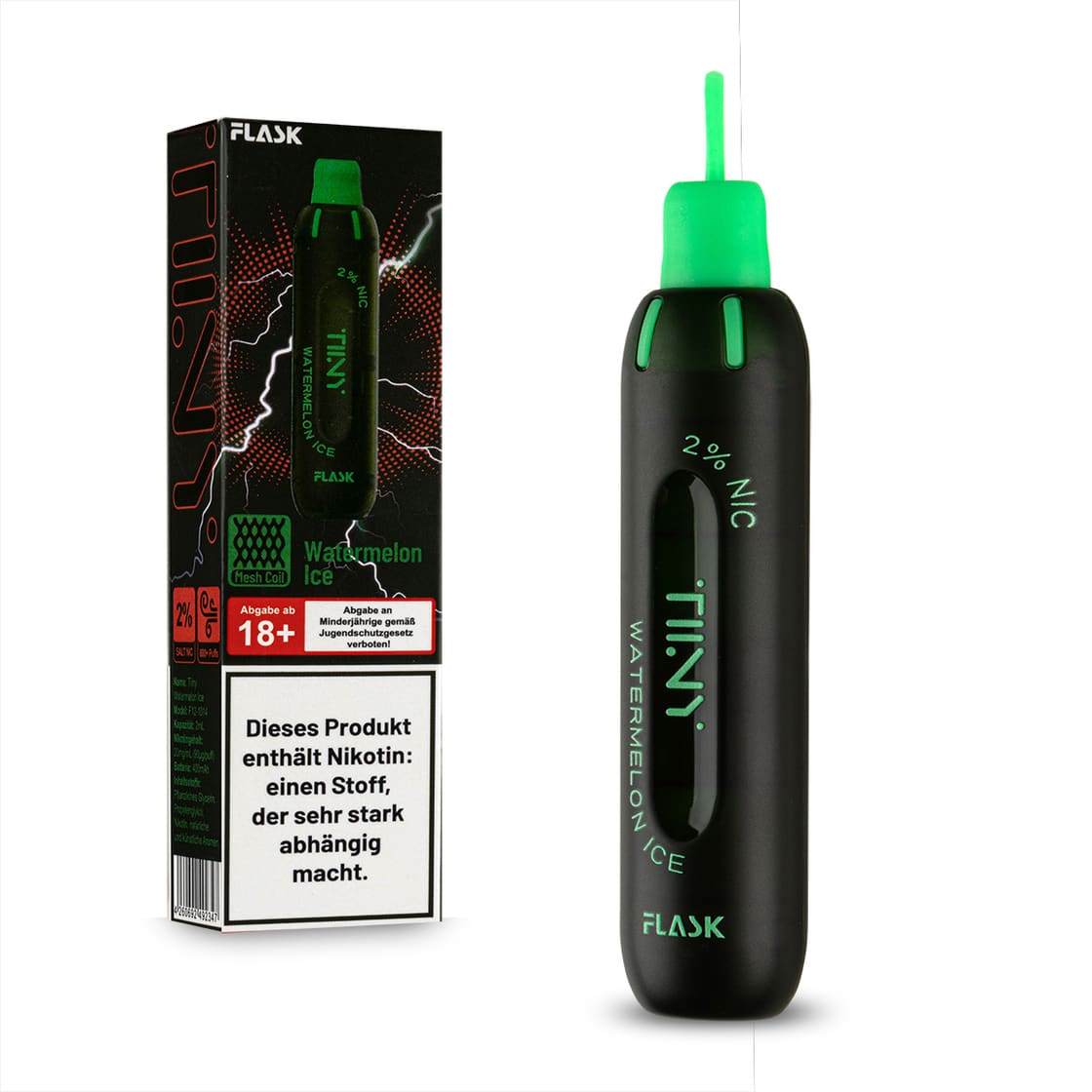 Tiny Flask – Einweg E-Shisha 600 Züge - Watermelon Ice