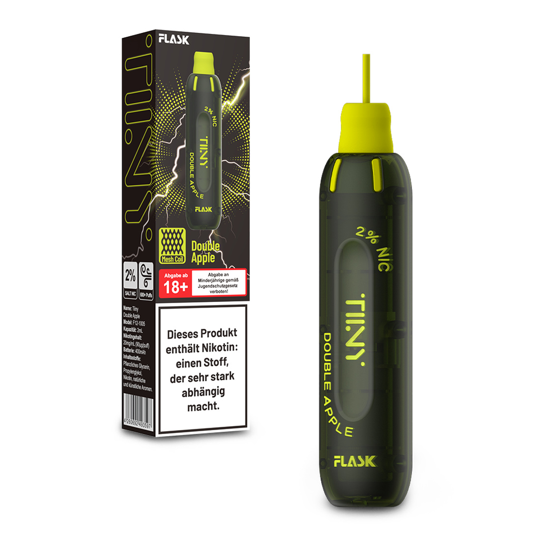 Tiny Flask – Einweg E-Shisha 600 Züge - Double Apple